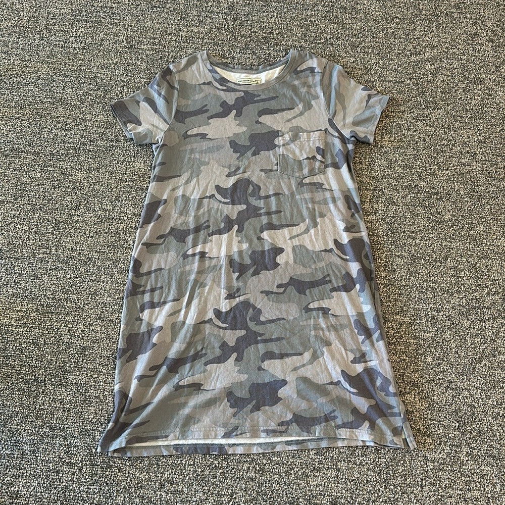 Abercrombie camo t-shirt dress Sz L
